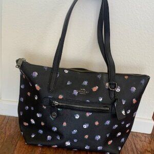 Coach Black Floral Tote